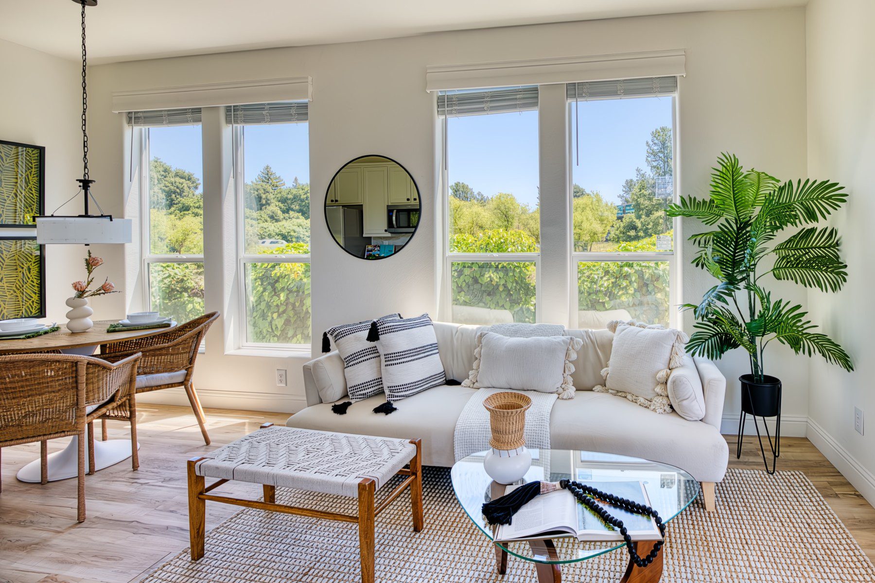 Flooded with natural light from oversized windows