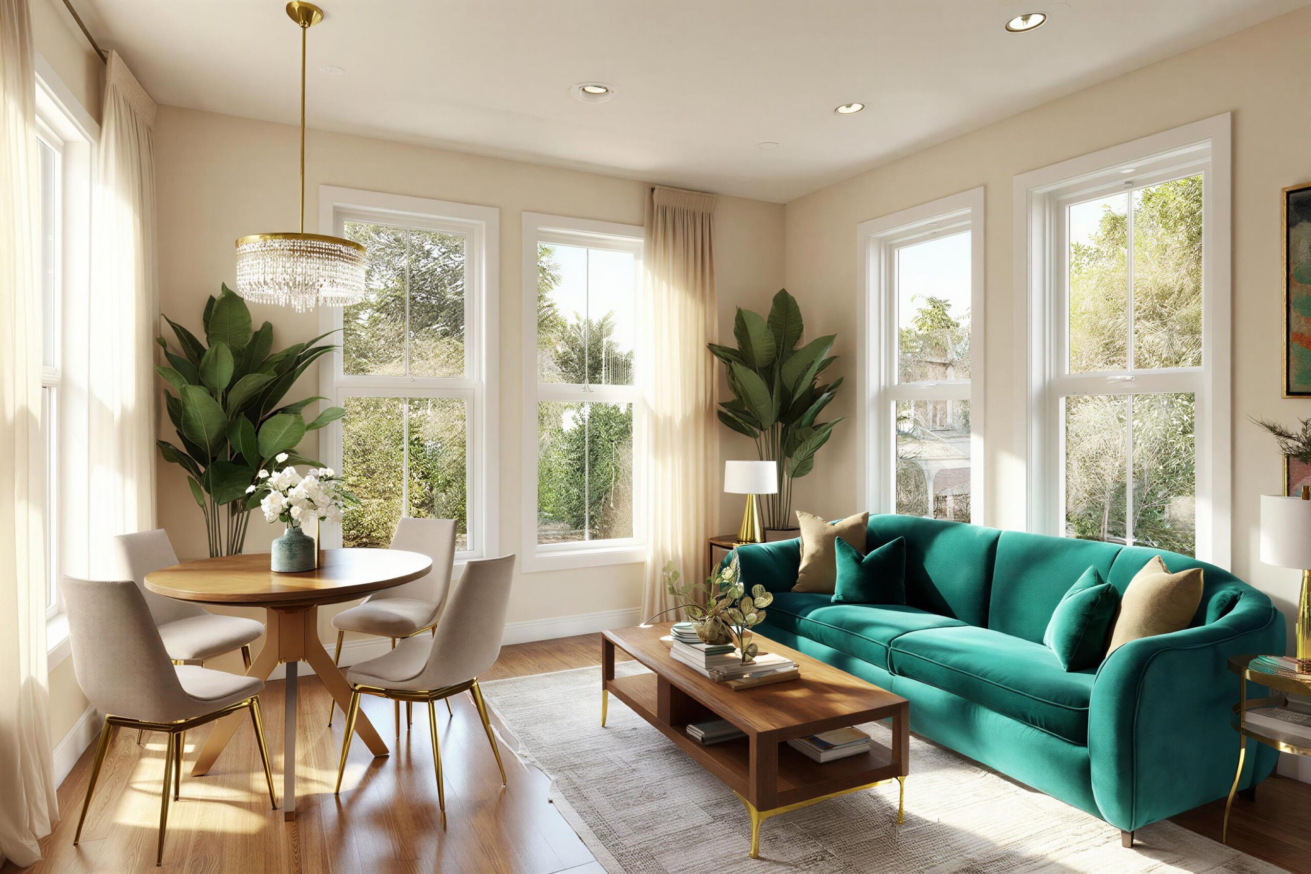 Living Room 1BR Luxe