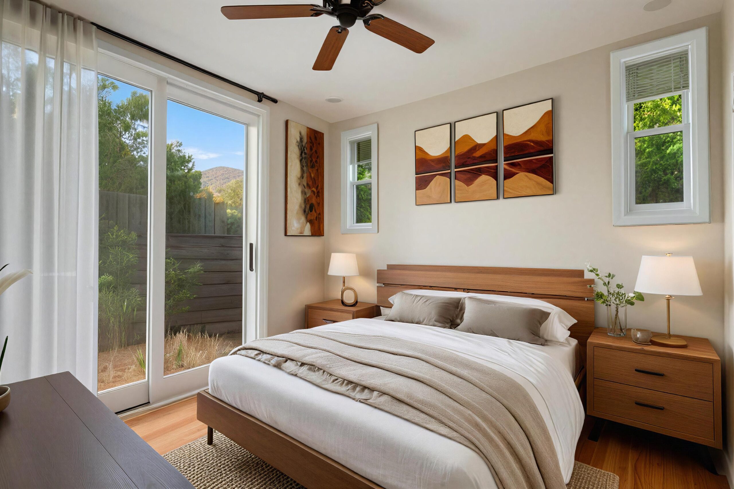 Main Bedroom Brown and Tan