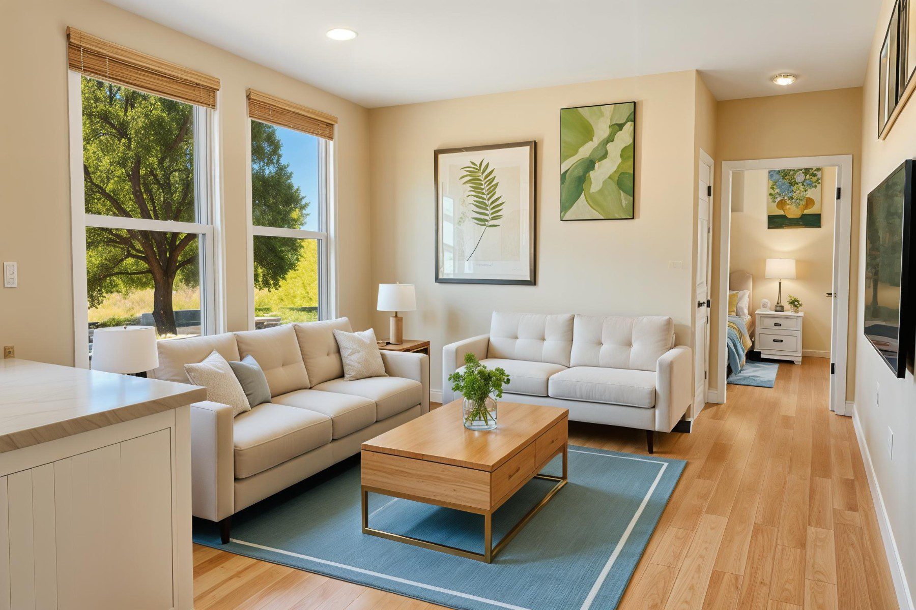Soft Tan Living Room